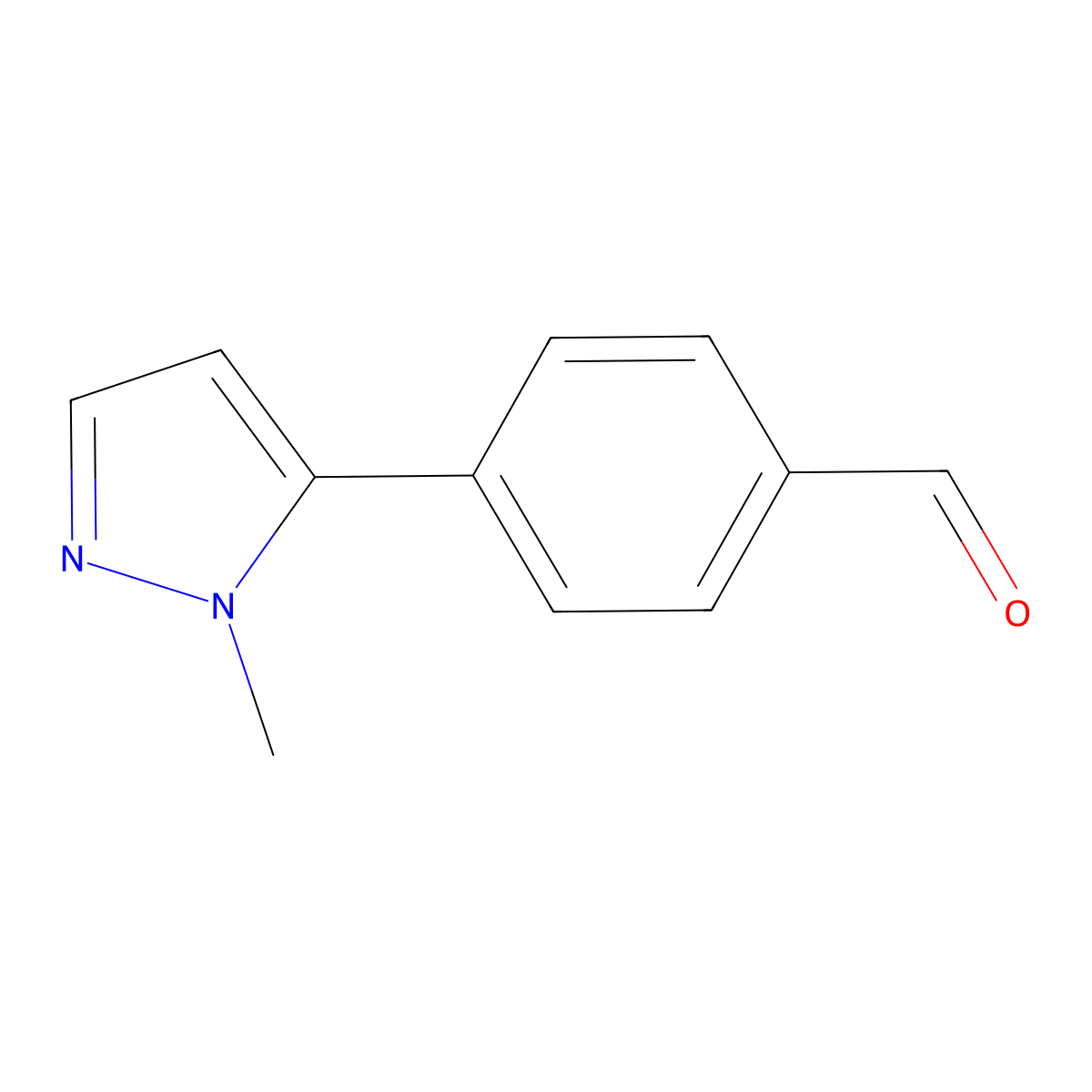 4-(1-Methyl-1H-pyrazol-5-yl)benzaldehyde molecular structure, CAS 179055-28-8