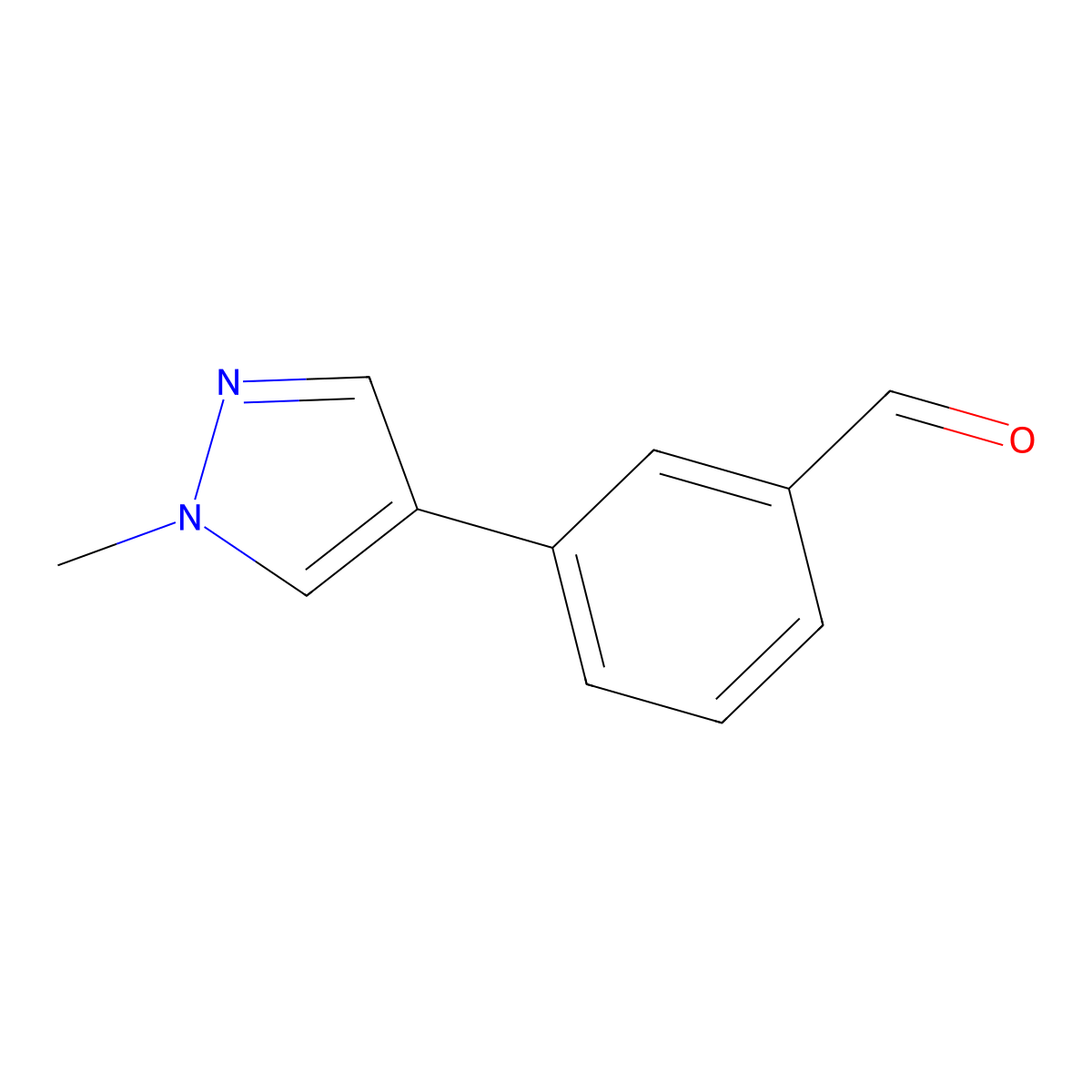 3-(1-Methyl-1H-pyrazol-4-YL)benzaldehyde molecular structure, CAS 179055-93-7