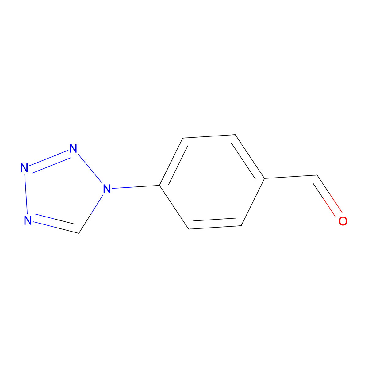 Benzaldehyde, 4-(1H-tetrazol-1-YL)- molecular structure, CAS 179056-03-2