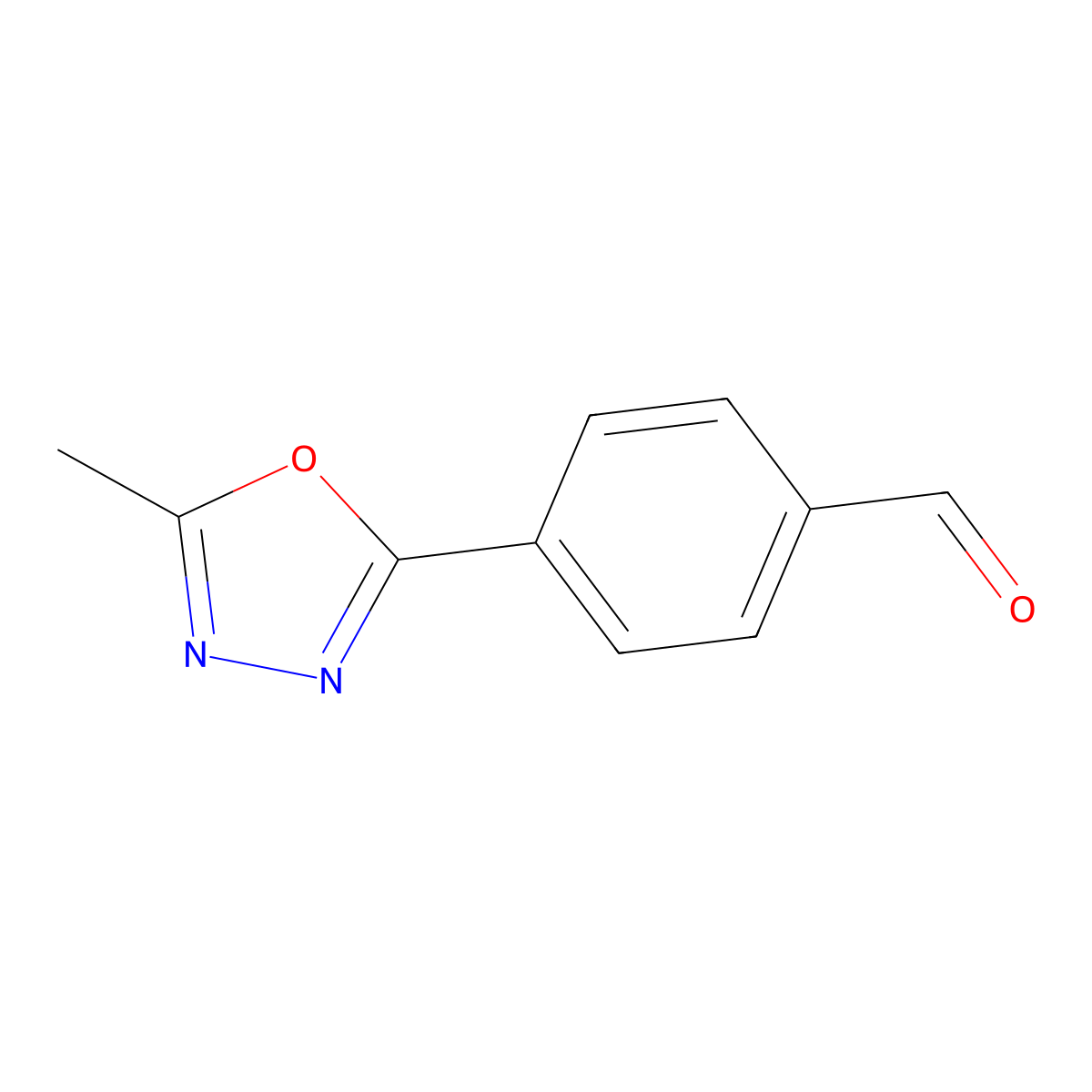 4-(5-Methyl-1,3,4-oxadiazol-2-yl)benzaldehyde molecular structure, CAS 179056-82-7