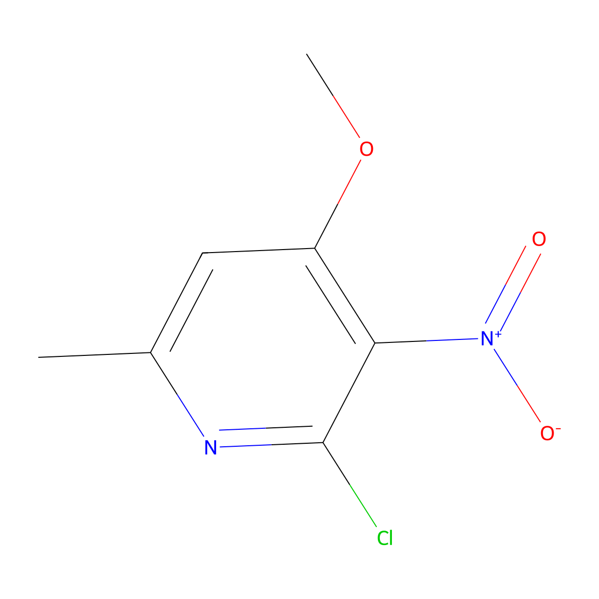2-Chloro-4-methoxy-6-methyl-3-nitropyridine molecular structure, CAS 179056-94-1
