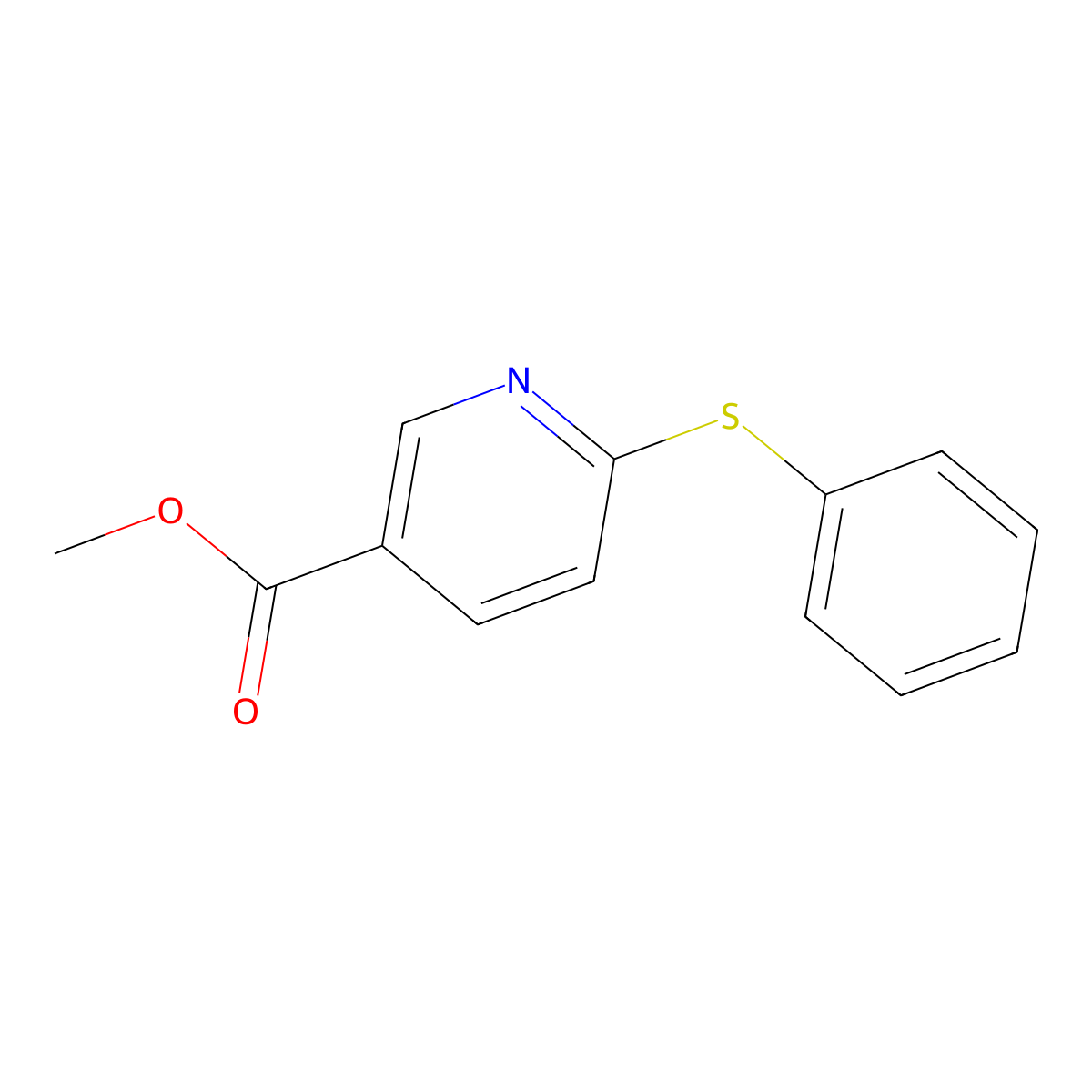 Methyl 6-(Phenylthio)nicotinate molecular structure, CAS 179057-13-7