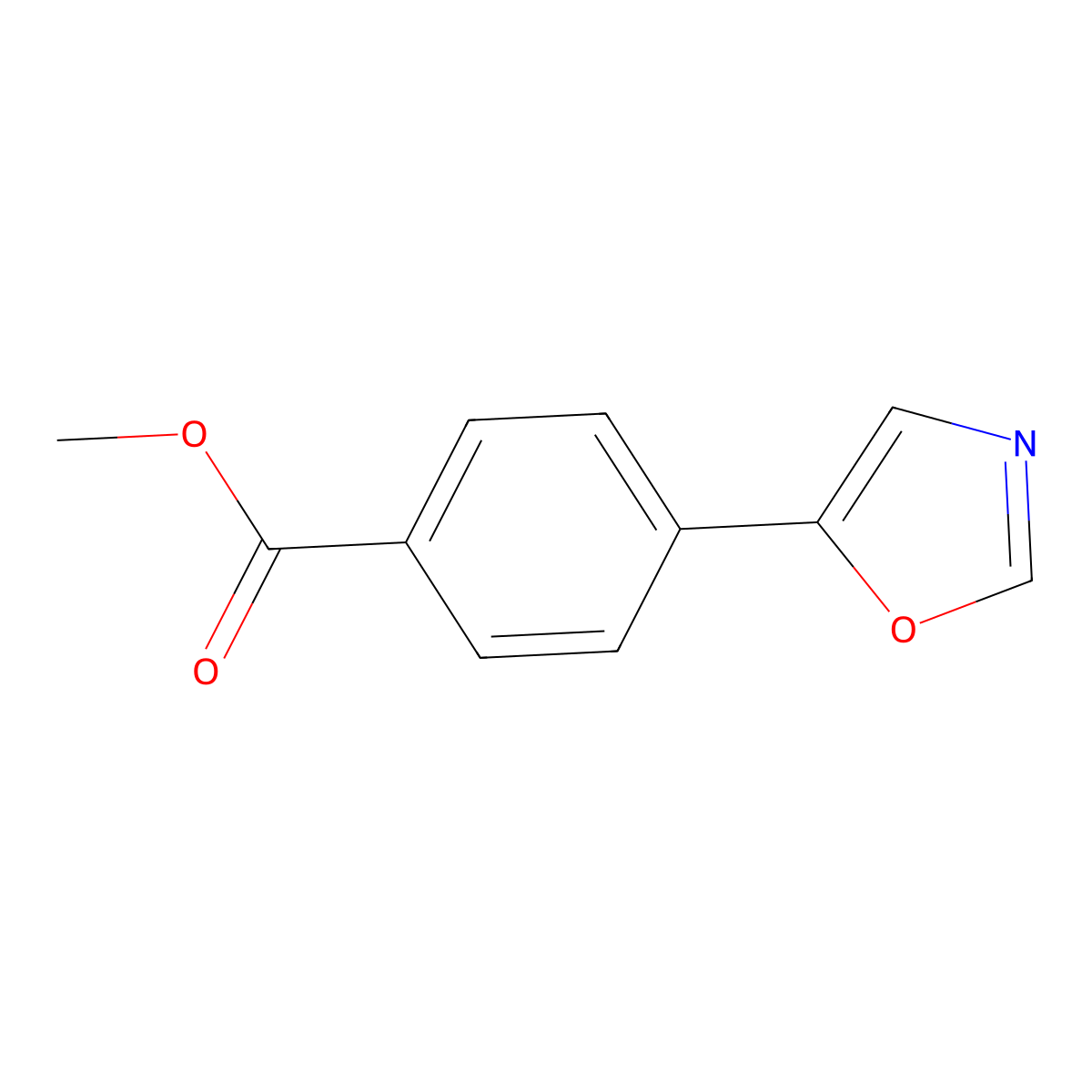 Methyl 4-(1,3-oxazol-5-yl)benzoate molecular structure, CAS 179057-14-8