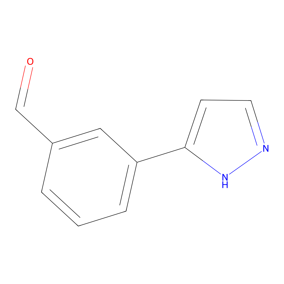 3-(1H-Pyrazol-3-YL)benzaldehyde molecular structure, CAS 179057-26-2