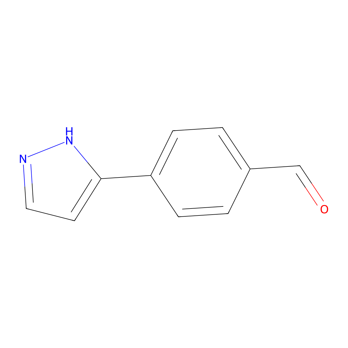 4-(1H-Pyrazol-3-YL)benzaldehyde molecular structure, CAS 179057-29-5