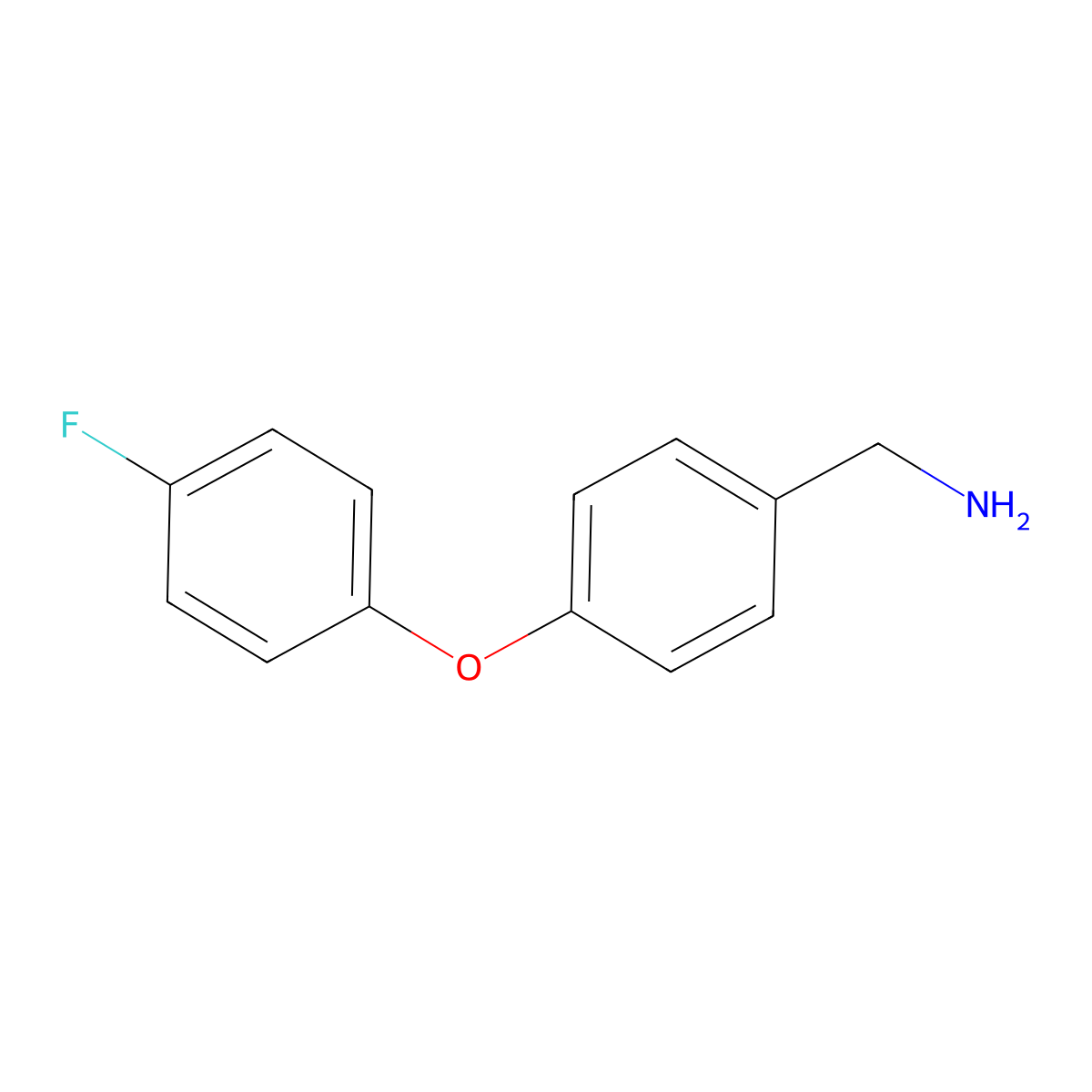 (4-(4-Fluorophenoxy)phenyl)methanamine molecular structure, CAS 179057-32-0