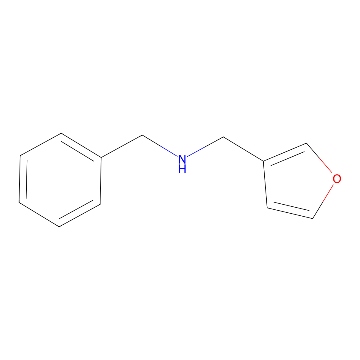 Benzyl(furan-3-ylmethyl)amine molecular structure, CAS 179057-37-5