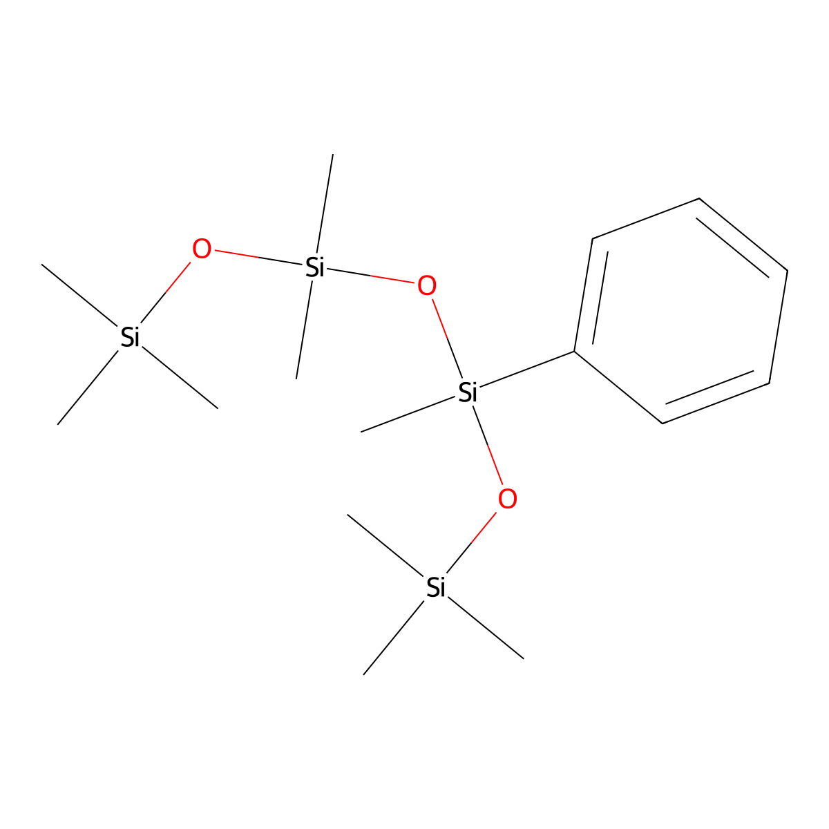 1,1,1,3,3,5,7,7,7-Nonamethyl-5-phenyltetrasiloxane molecular structure, CAS 17906-09-1