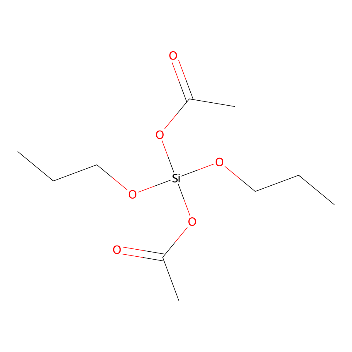Acetic acid, anhydride with silicic acid (H4SiO4) dipropyl ester (2:1) molecular structure, CAS 17906-69-3