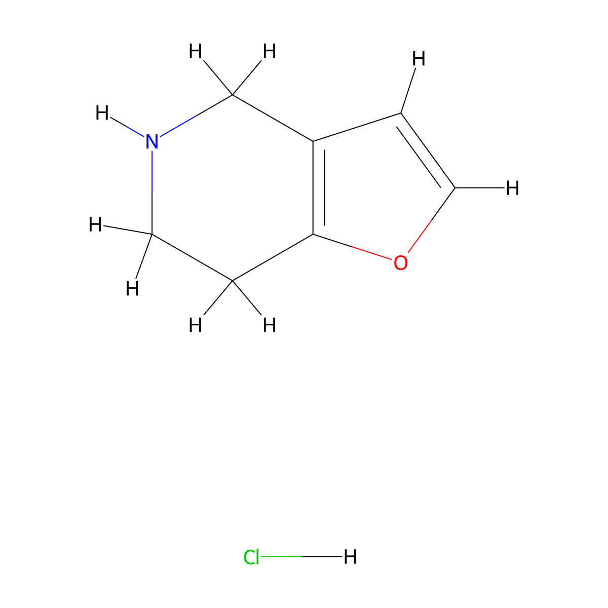 4,5,6,7-Tetrahydrofuro[3,2-c]pyridine hydrochloride molecular structure, CAS 179060-32-3