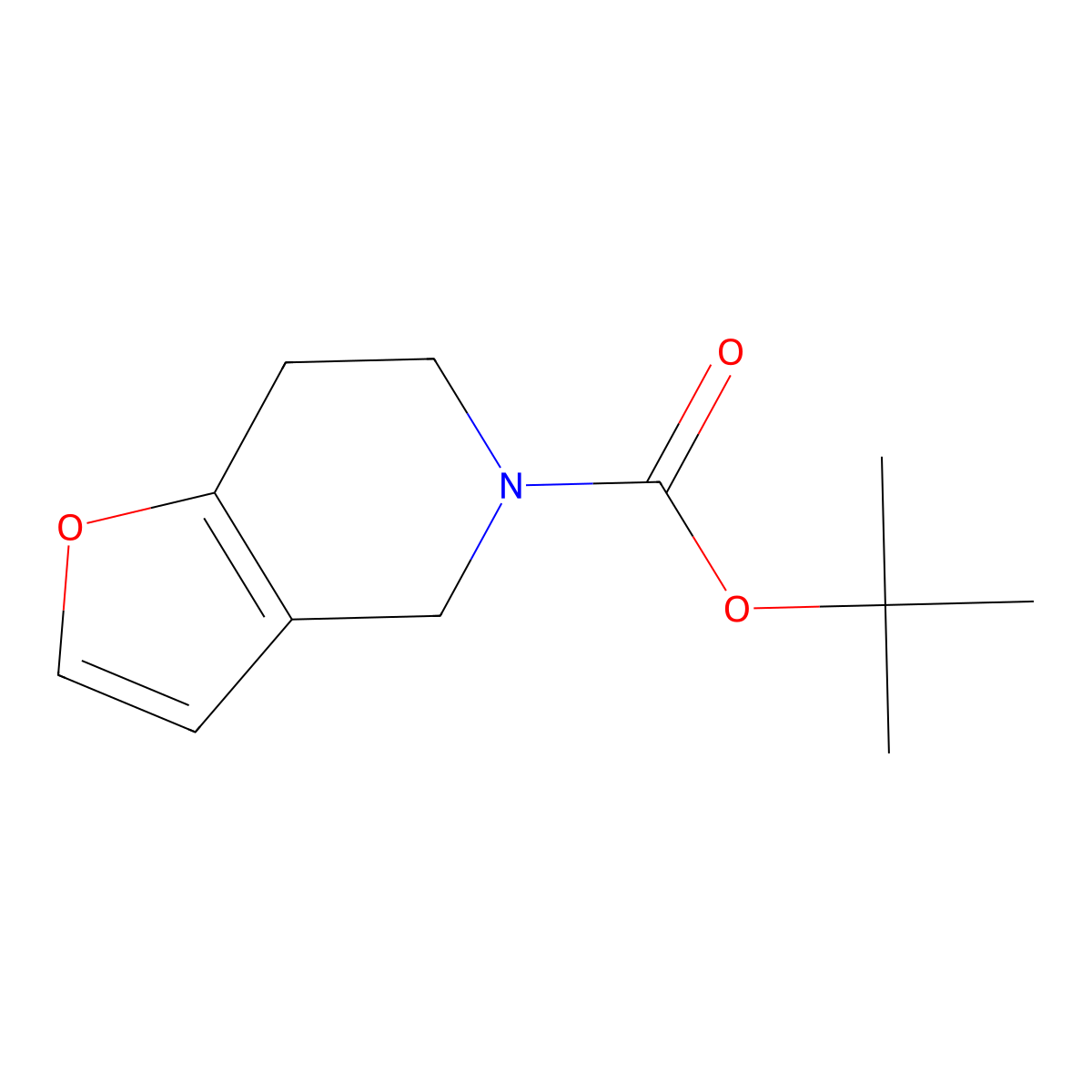 5-Boc-4,5,6,7-tetrahydrofuro[3,2-c]pyridine molecular structure, CAS 179060-34-5