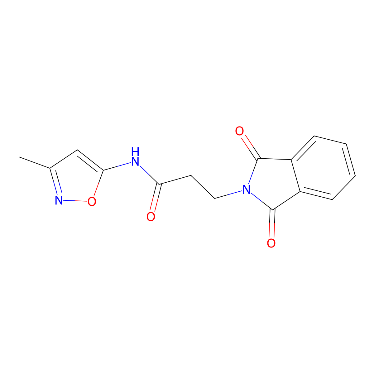 3-(1,3-dioxoisoindolin-2-yl)-N-(3-methylisoxazol-5-yl)propanamide molecular structure, CAS 1790608-32-0