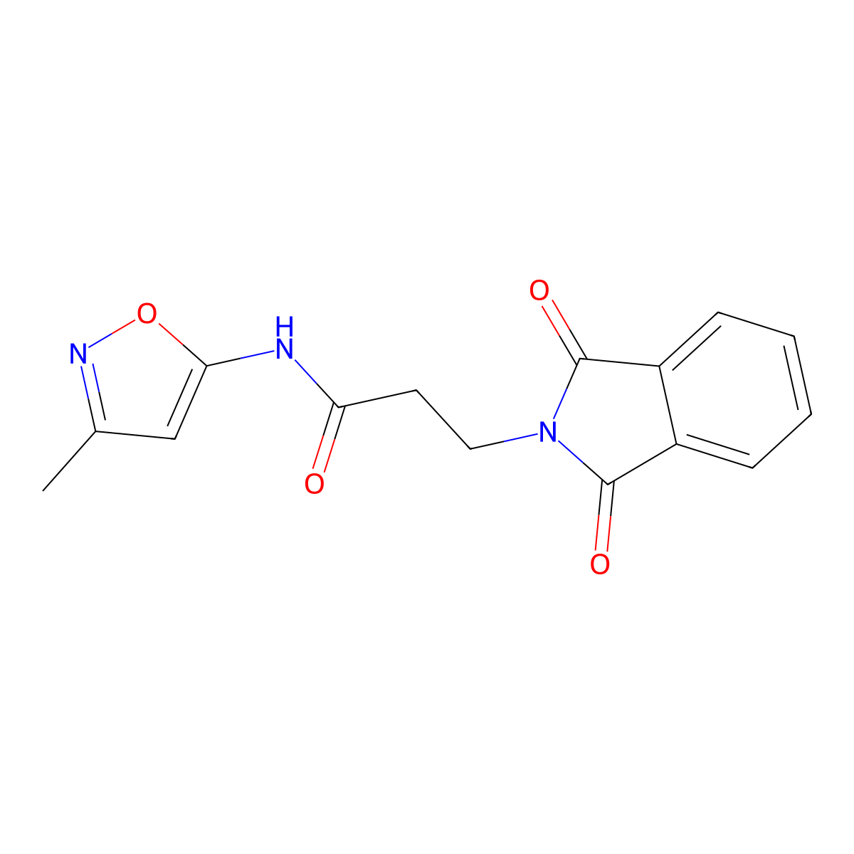 3-(1,3-dioxoisoindolin-2-yl)-N-(3-methylisoxazol-5-yl)propanamide molecular structure, CAS 1790608-32-0