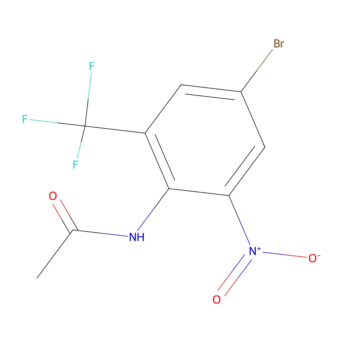 2-Acetamido-5-bromo-3-nitrobenzotrifluoride molecular structure, CAS 179062-00-1