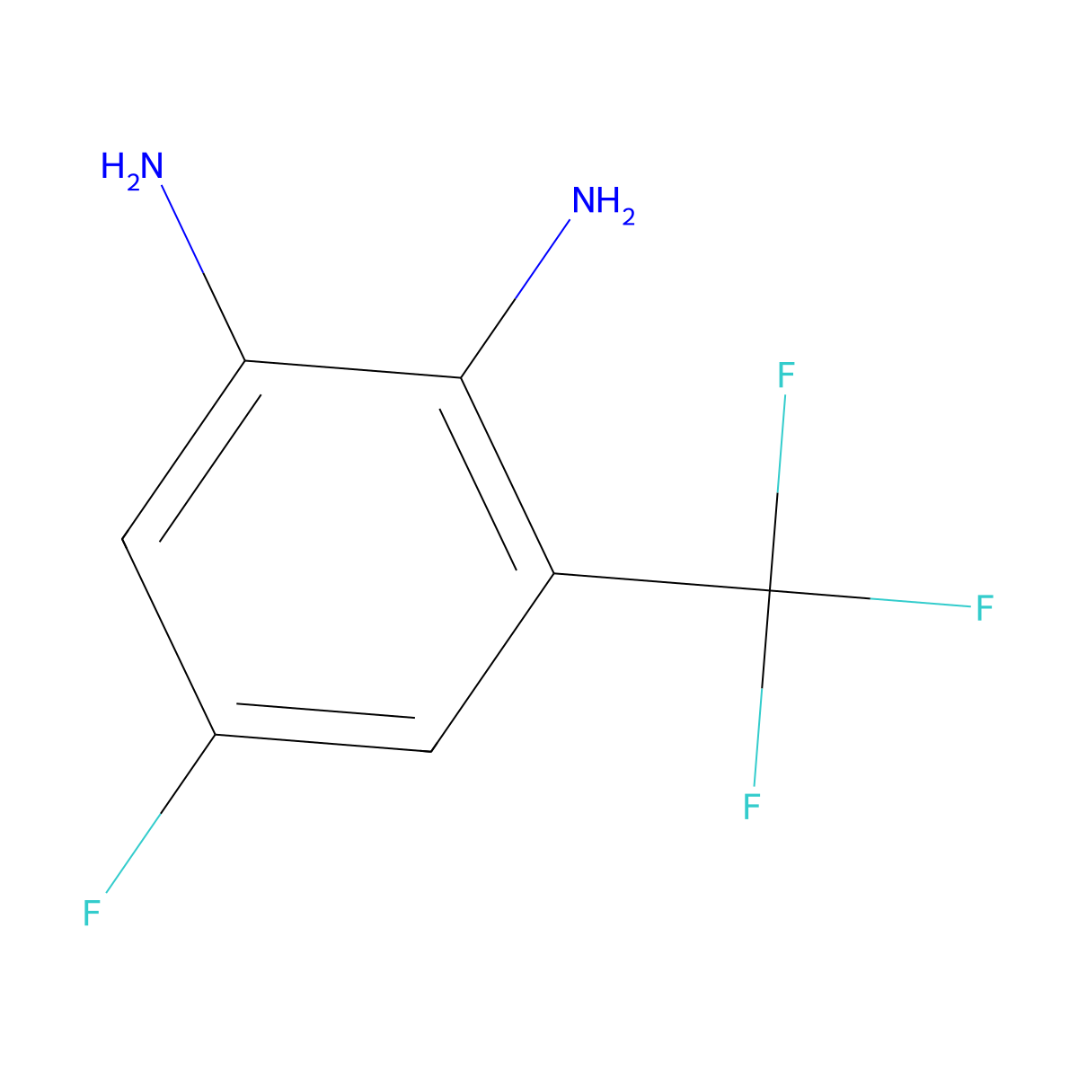 5-Fluoro-3-(trifluoromethyl)benzene-1,2-diamine molecular structure, CAS 179062-02-3