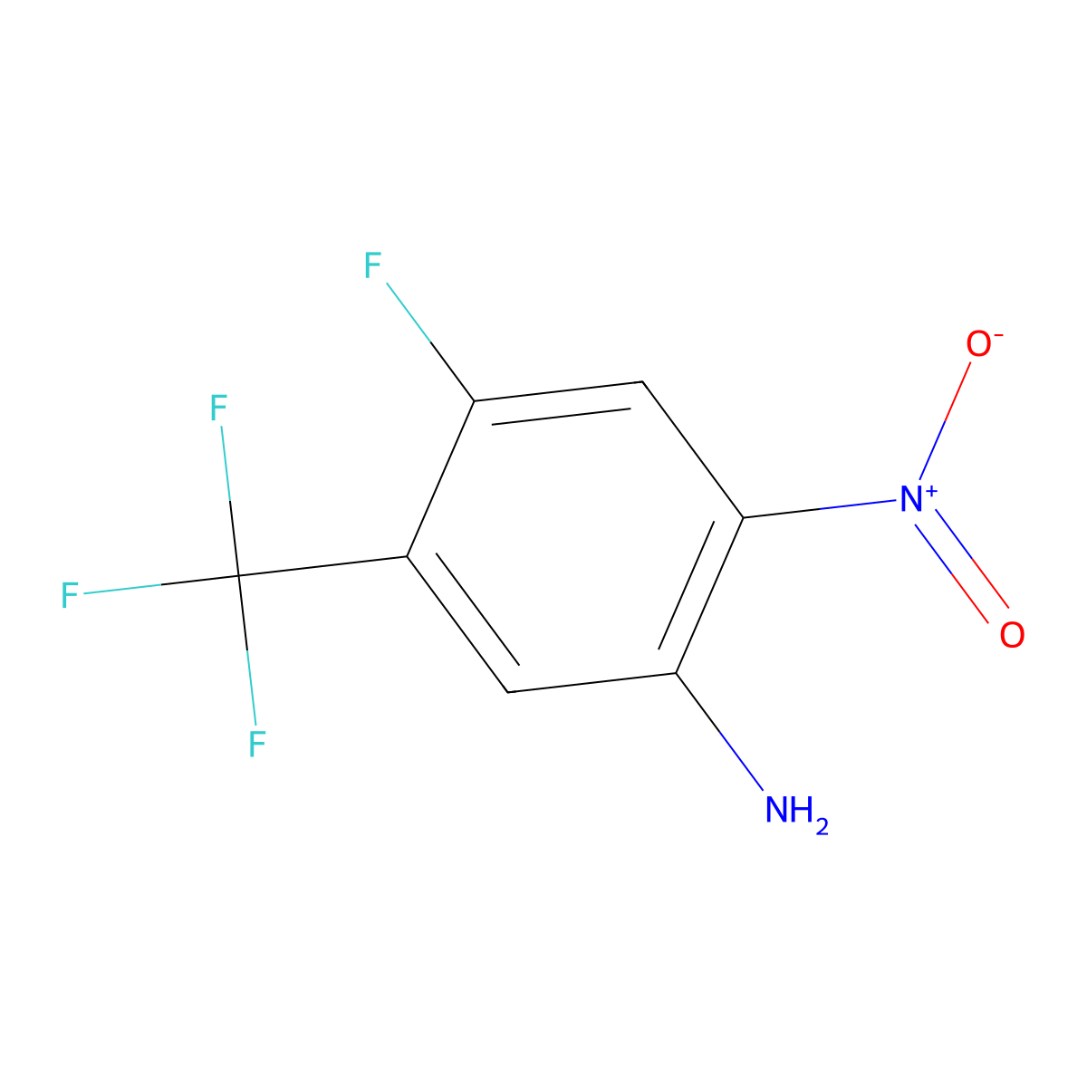 5-Amino-2-fluoro-4-nitrobenzotrifluoride molecular structure, CAS 179062-05-6