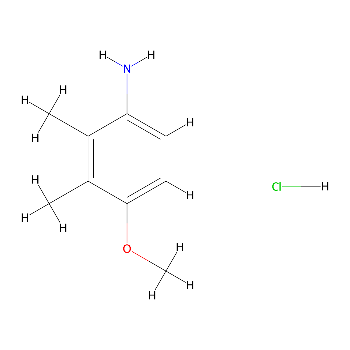 (4-Methoxy-2,3-dimethylphenyl)amine hydrochloride molecular structure, CAS 179067-16-4