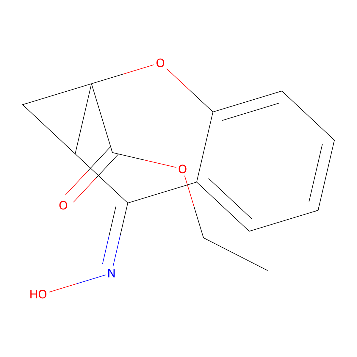 Ethyl 7-hydroxyimino-1,7a-dihydrocyclopropa[b]chromene-1a-carboxylate molecular structure, CAS 179067-99-3