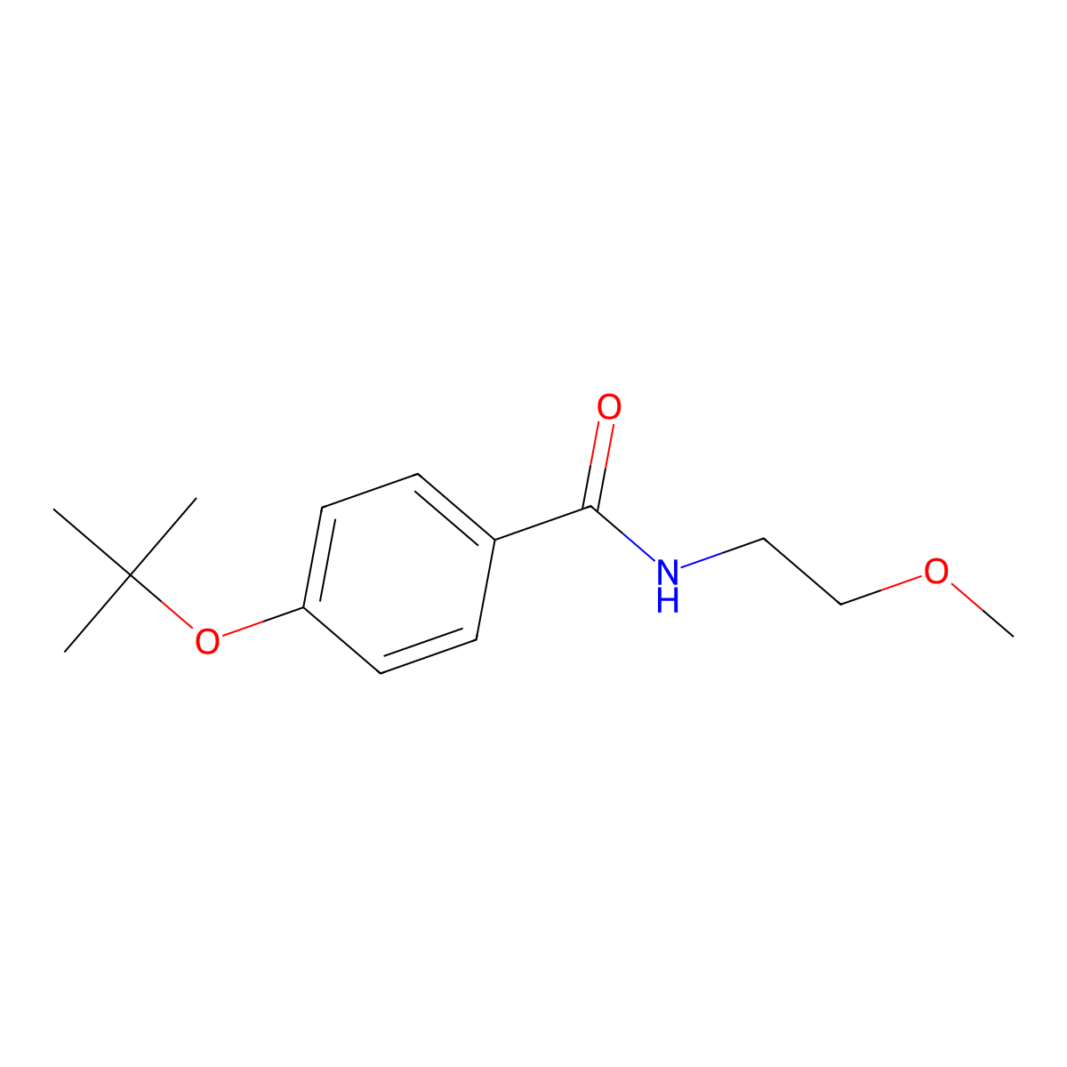 4-(1,1-Dimethylethoxy)-N-(2-methoxyethyl)benzamide molecular structure, CAS 1790688-33-3