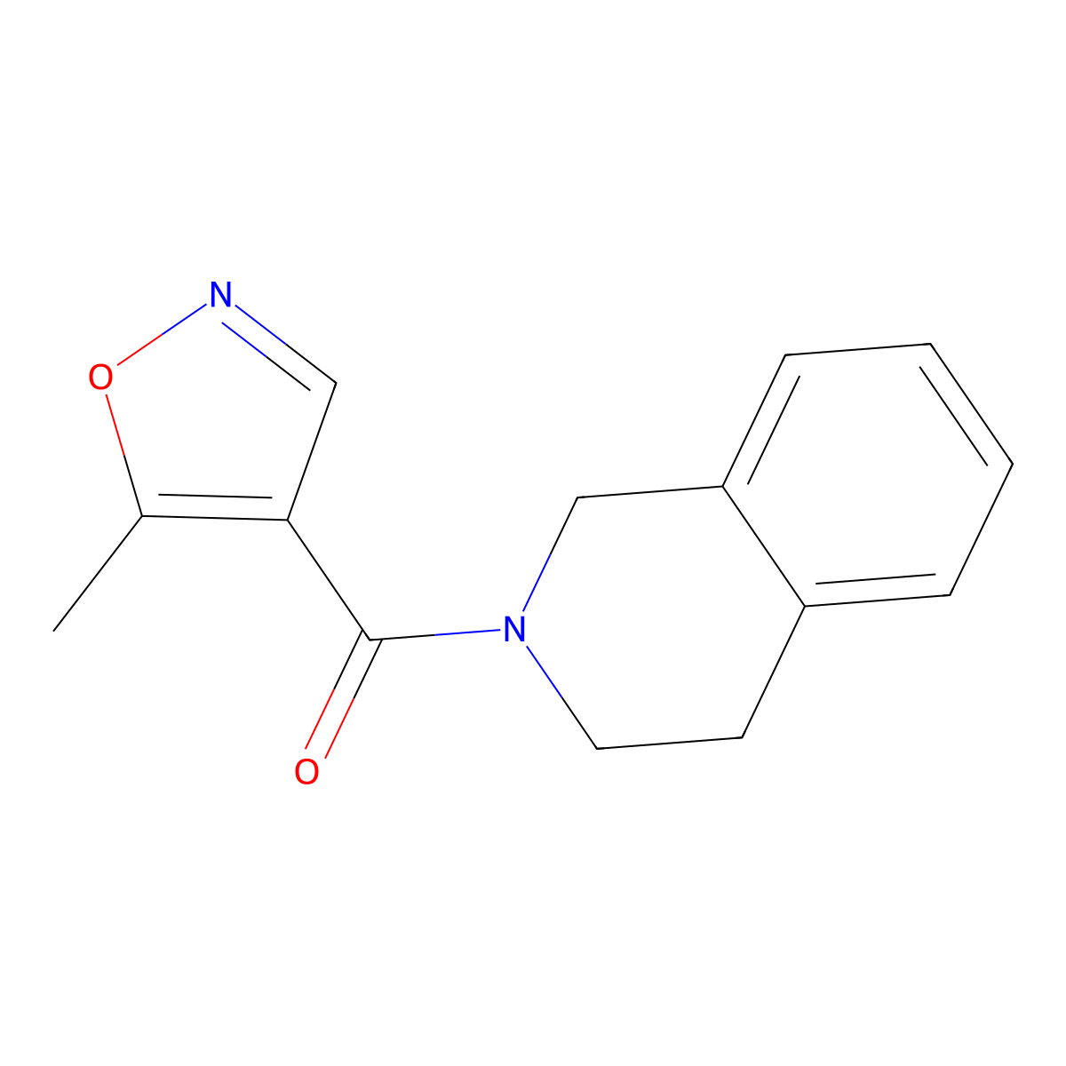 2-(5-Methyl-1,2-oxazole-4-carbonyl)-1,2,3,4-tetrahydroisoquinoline molecular structure, CAS 1790696-86-4
