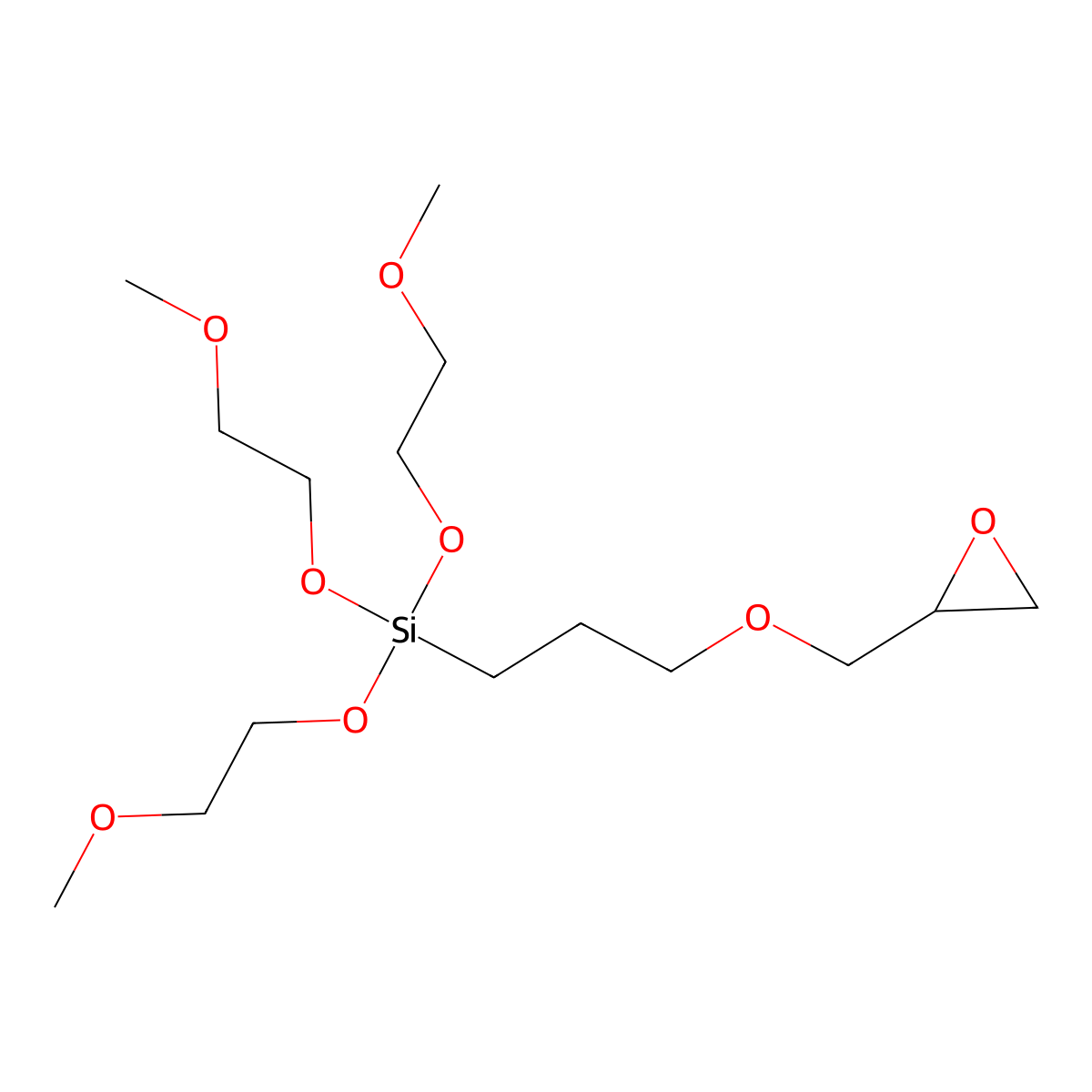 6,6-Bis(2-methoxyethoxy)oxiran-11-yl-2,5,10-trioxa-6-silaundecane molecular structure, CAS 17907-81-2