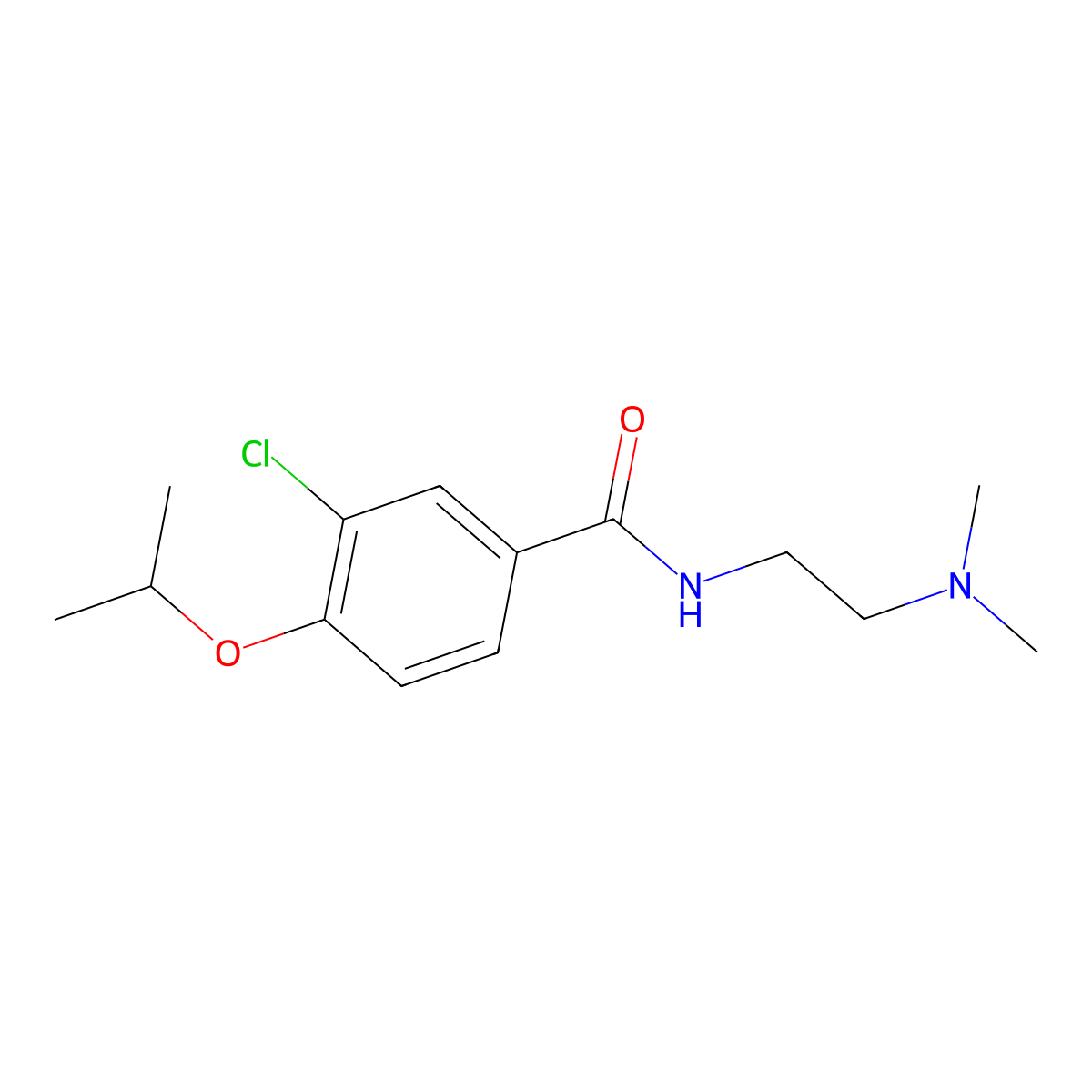 3-Chloro-N-[2-(dimethylamino)ethyl]-4-(1-methylethoxy)benzamide molecular structure, CAS 1790703-88-6