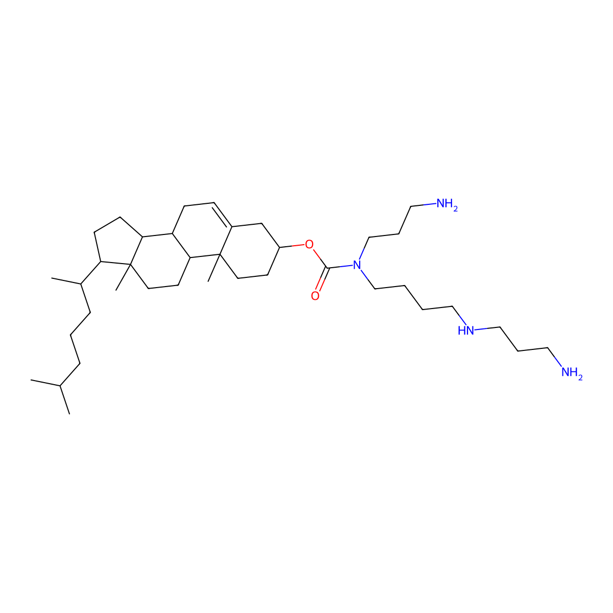 N4-Spermine cholesterol carbamate molecular structure, CAS 179075-30-0