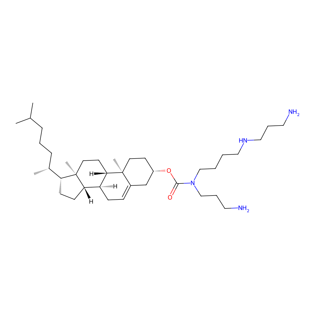 N4-Spermine cholesterol carbamate molecular structure, CAS 179075-30-0