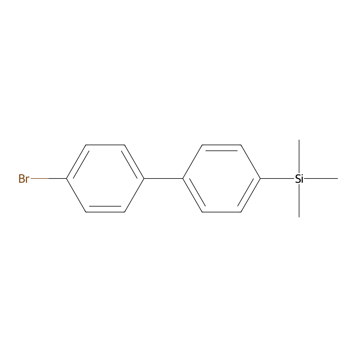 (4'-Bromo-[1,1'-biphenyl]-4-yl)trimethylsilane molecular structure, CAS 17908-91-7