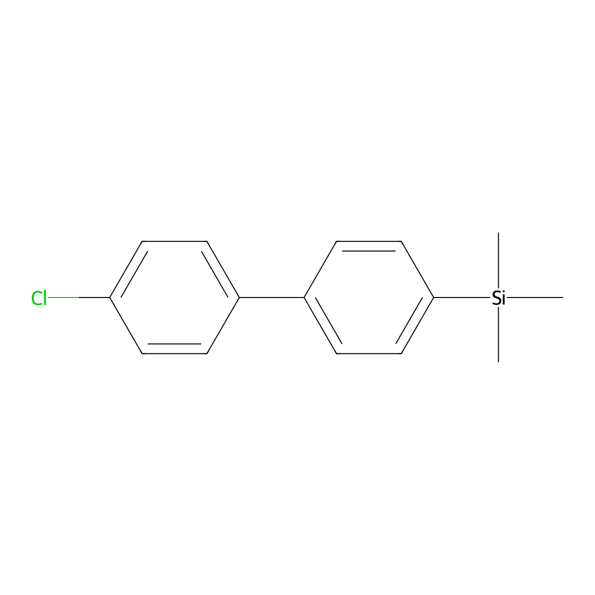 4-Chloro-4'-(trimethylsilyl)-1,1'-biphenyl molecular structure, CAS 17908-92-8