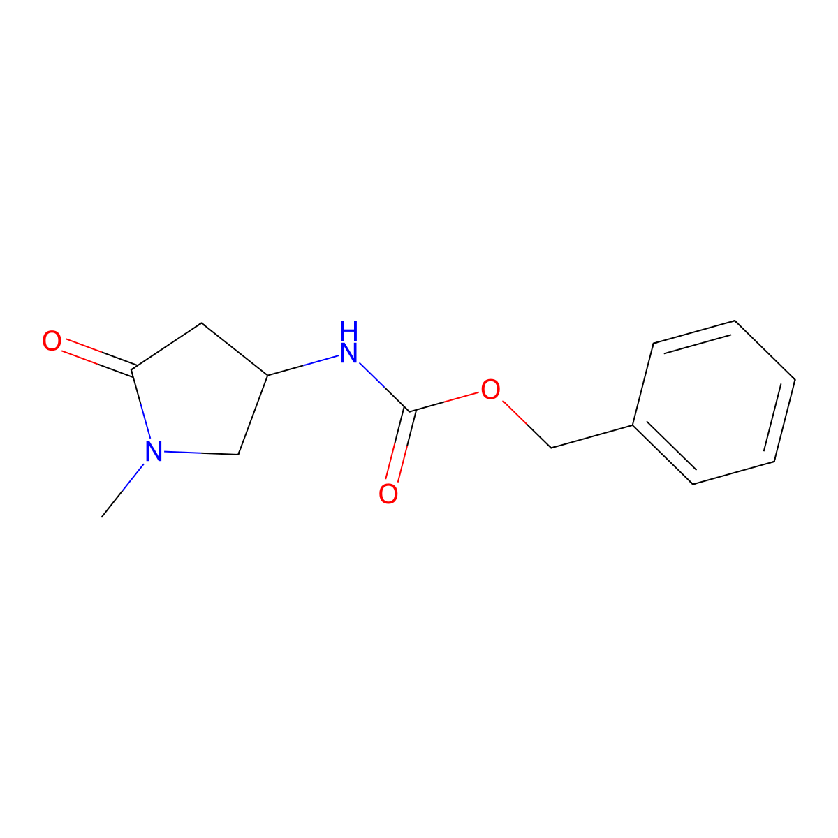 Benzyl (1-methyl-5-oxopyrrolidin-3-yl)carbamate molecular structure, CAS 1790805-35-4