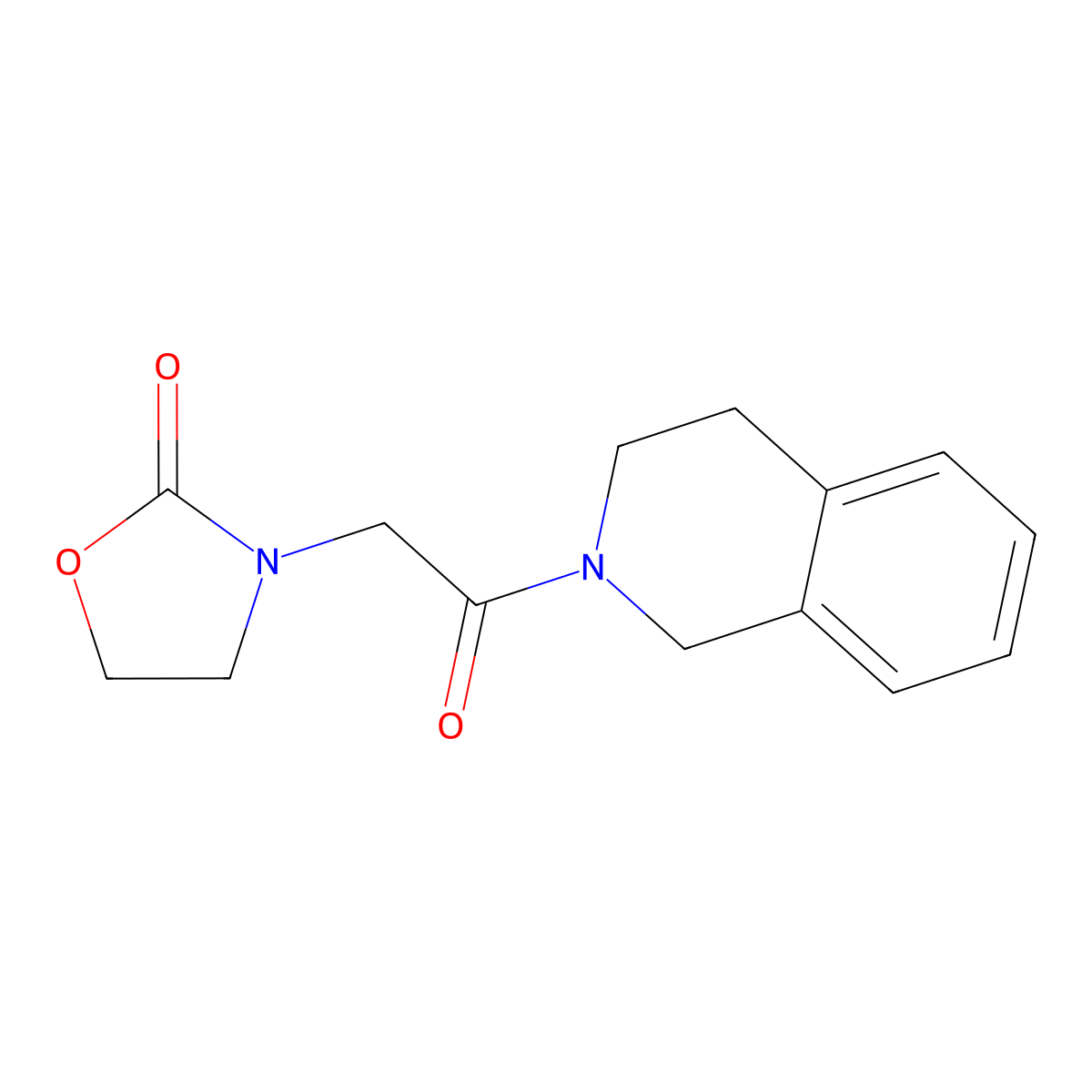 3-(2-(3,4-dihydroisoquinolin-2(1H)-yl)-2-oxoethyl)oxazolidin-2-one molecular structure, CAS 1790890-10-6