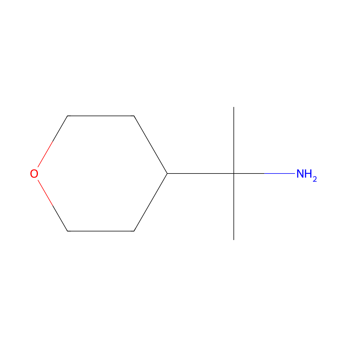 1-Methyl-1-(tetrahydropyran-4-yl)ethylamine molecular structure, CAS 179096-71-0