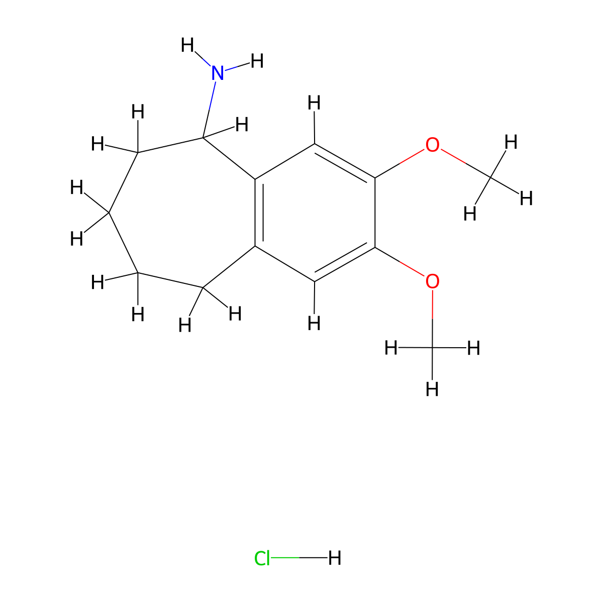2,3-dimethoxy-6,7,8,9-tetrahydro-5H-benzo(7)annulen-5-amine hydrochloride molecular structure, CAS 17910-42-8