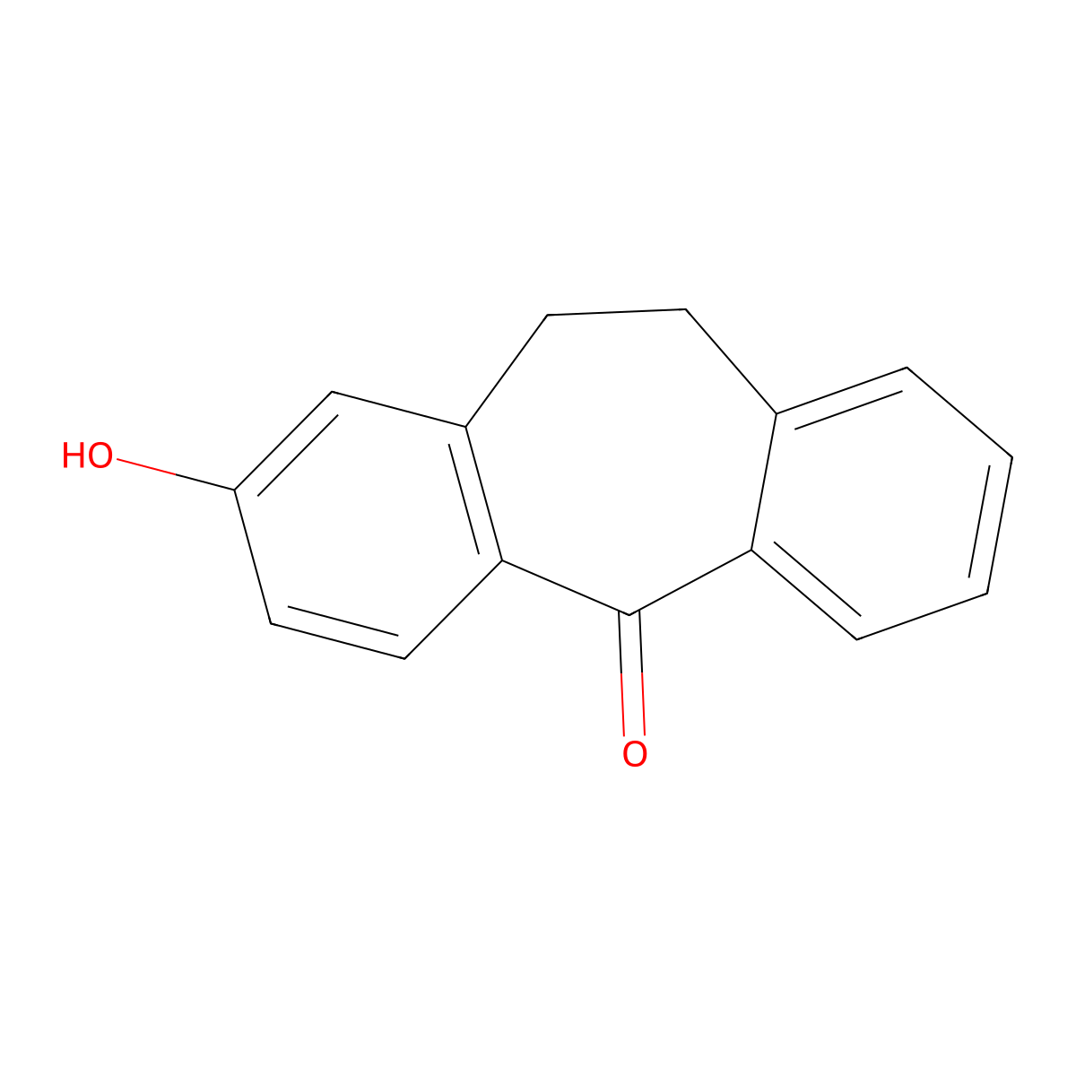 2-Hydroxy-10,11-dihydro-5H-dibenzo[a,d][7]annulen-5-one molecular structure, CAS 17910-73-5