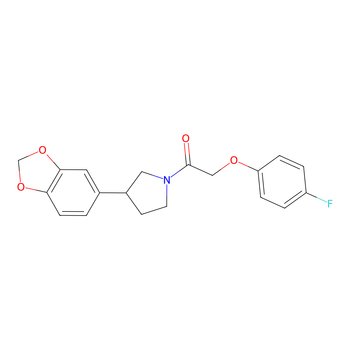 1-(3-(Benzo[d][1,3]dioxol-5-yl)pyrrolidin-1-yl)-2-(4-fluorophenoxy)ethanone molecular structure, CAS 1791010-83-7