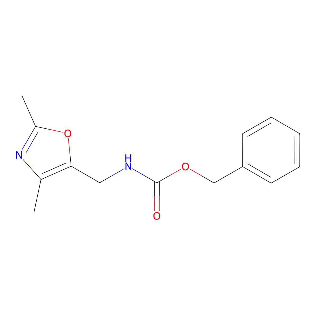 benzyl N-[(dimethyl-1,3-oxazol-5-yl)methyl]carbamate molecular structure, CAS 1791019-44-7
