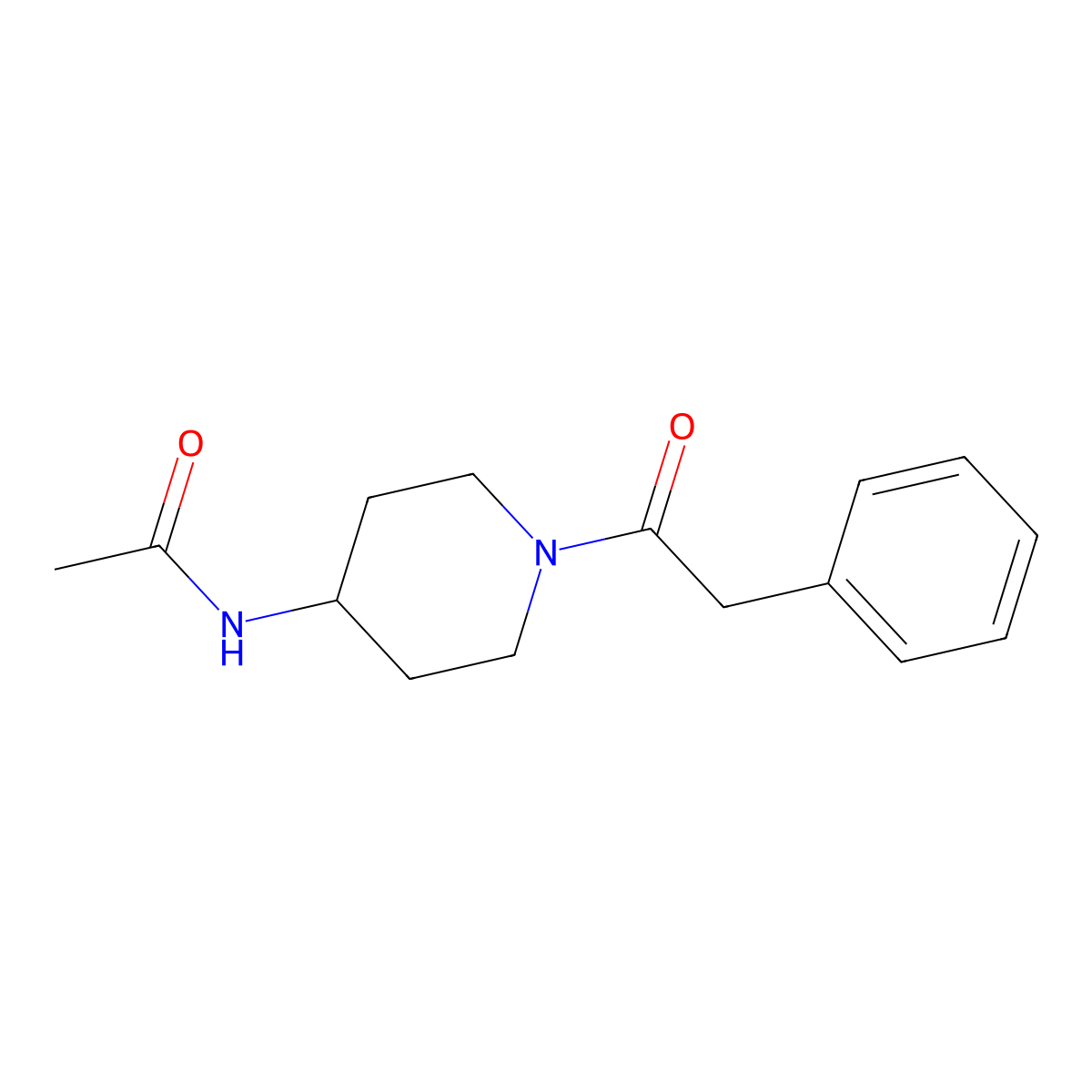 N-[1-(2-phenylacetyl)piperidin-4-yl]acetamide molecular structure, CAS 1791027-30-9