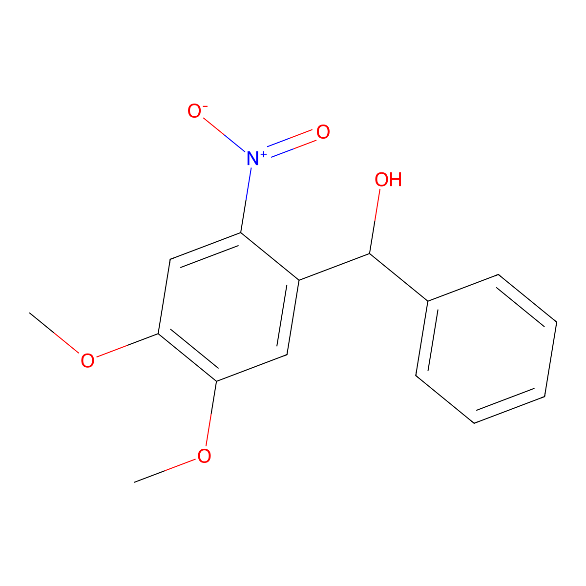 (4,5-Dimethoxy-2-nitrophenyl)(phenyl)methanol molecular structure, CAS 179104-60-0