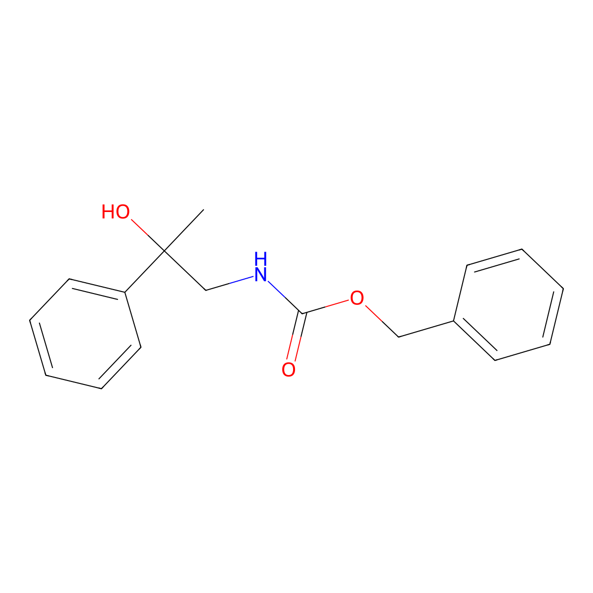 benzyl N-(2-hydroxy-2-phenylpropyl)carbamate molecular structure, CAS 1791085-16-9