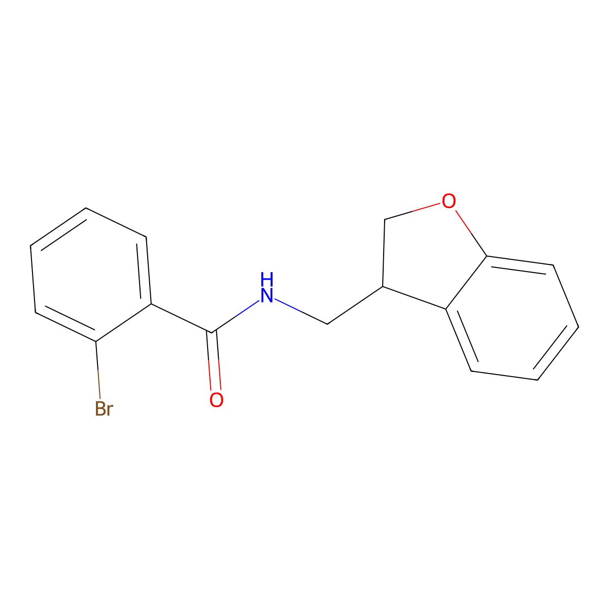 2-bromo-N-[(2,3-dihydro-1-benzofuran-3-yl)methyl]benzamide molecular structure, CAS 1791088-11-3