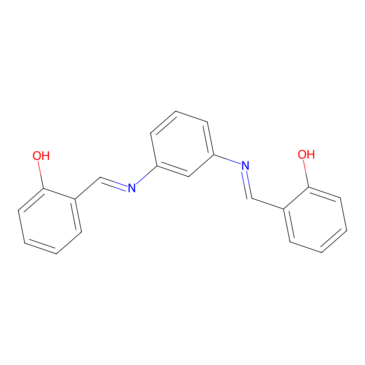 Bis(salicylidene)-m-phenylenediamine molecular structure, CAS 17911-94-3