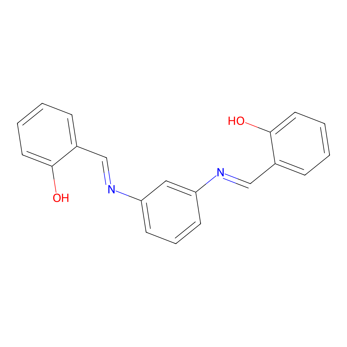 Bis(salicylidene)-m-phenylenediamine molecular structure, CAS 17911-94-3
