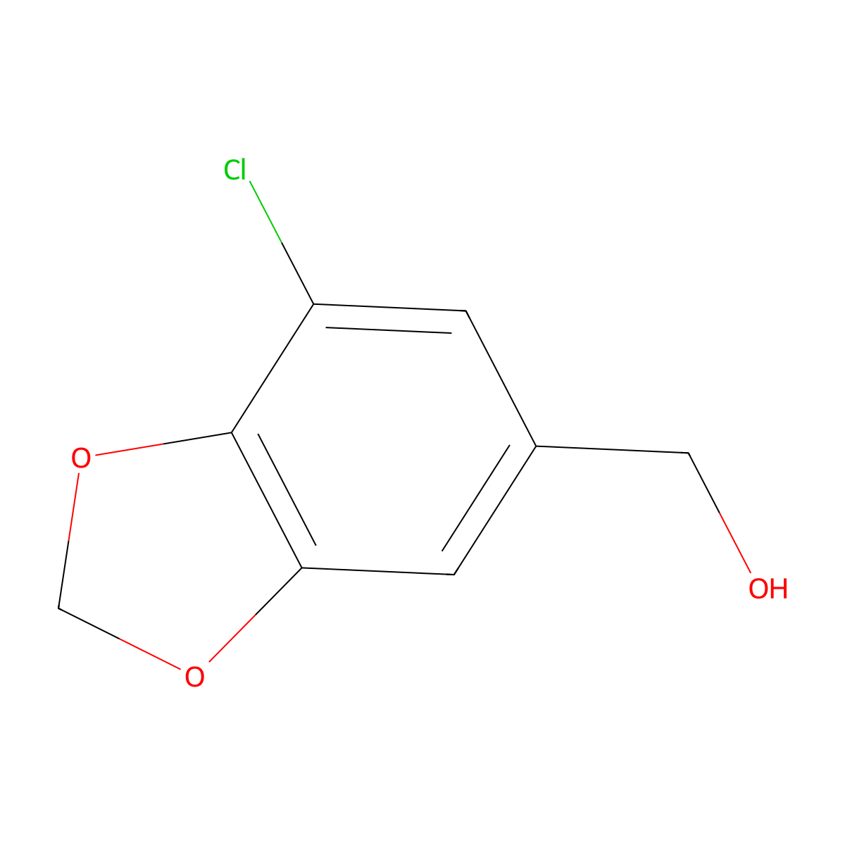(7-Chloro-1,3-dioxaindan-5-yl)methanol molecular structure, CAS 179110-08-8
