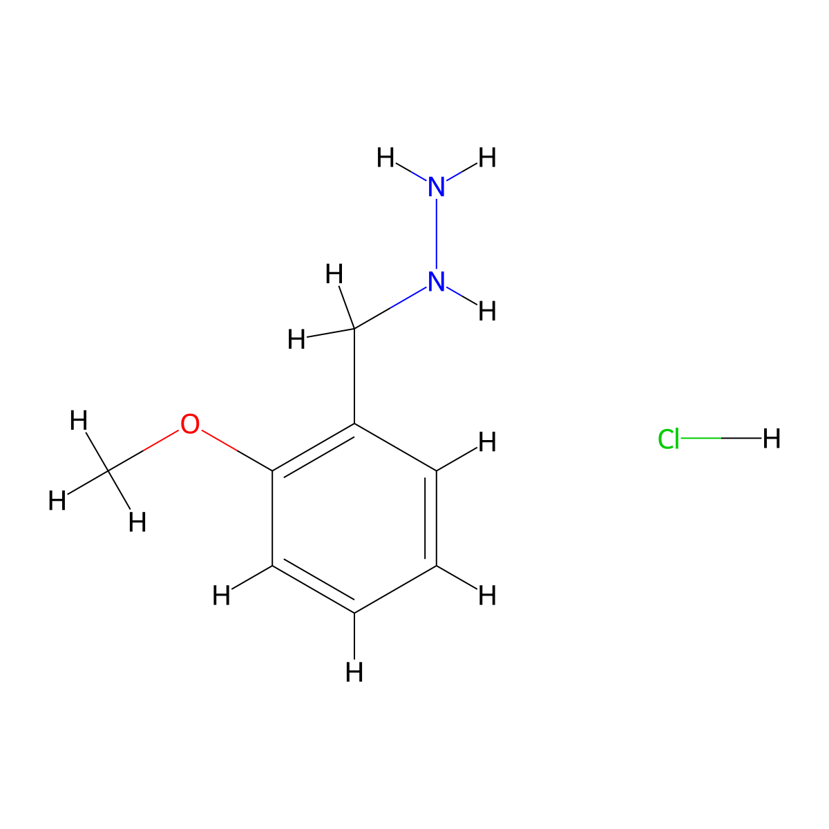 (2-Methoxybenzyl)hydrazine hydrochloride molecular structure, CAS 179110-14-6