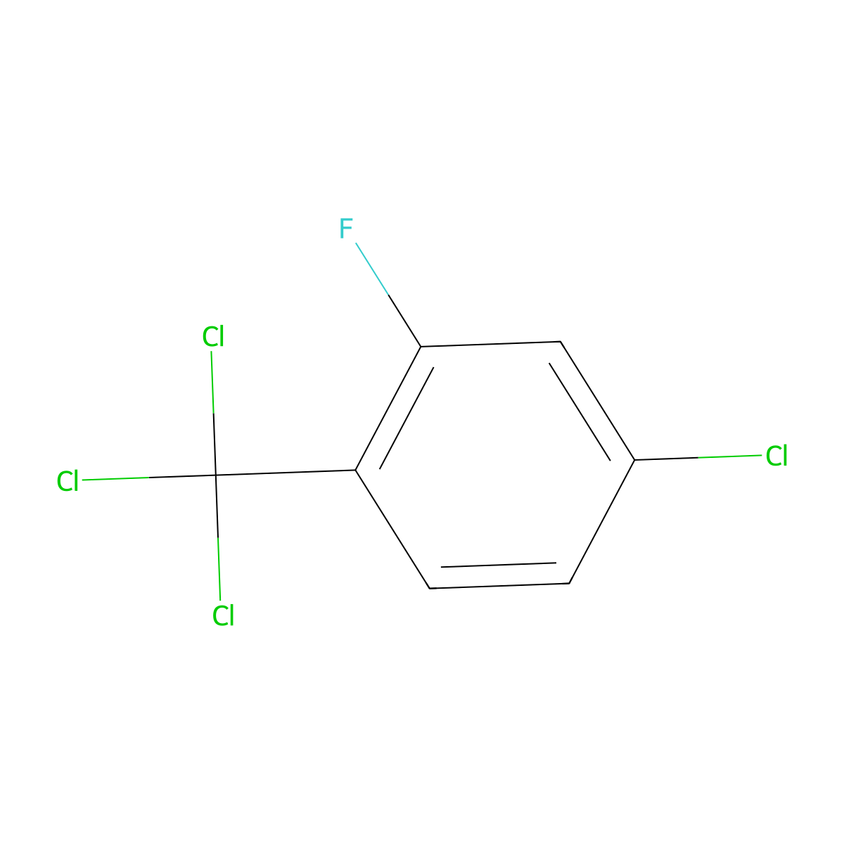 4-Chloro-2-fluoro-1-(trichloromethyl)benzene molecular structure, CAS 179111-13-8