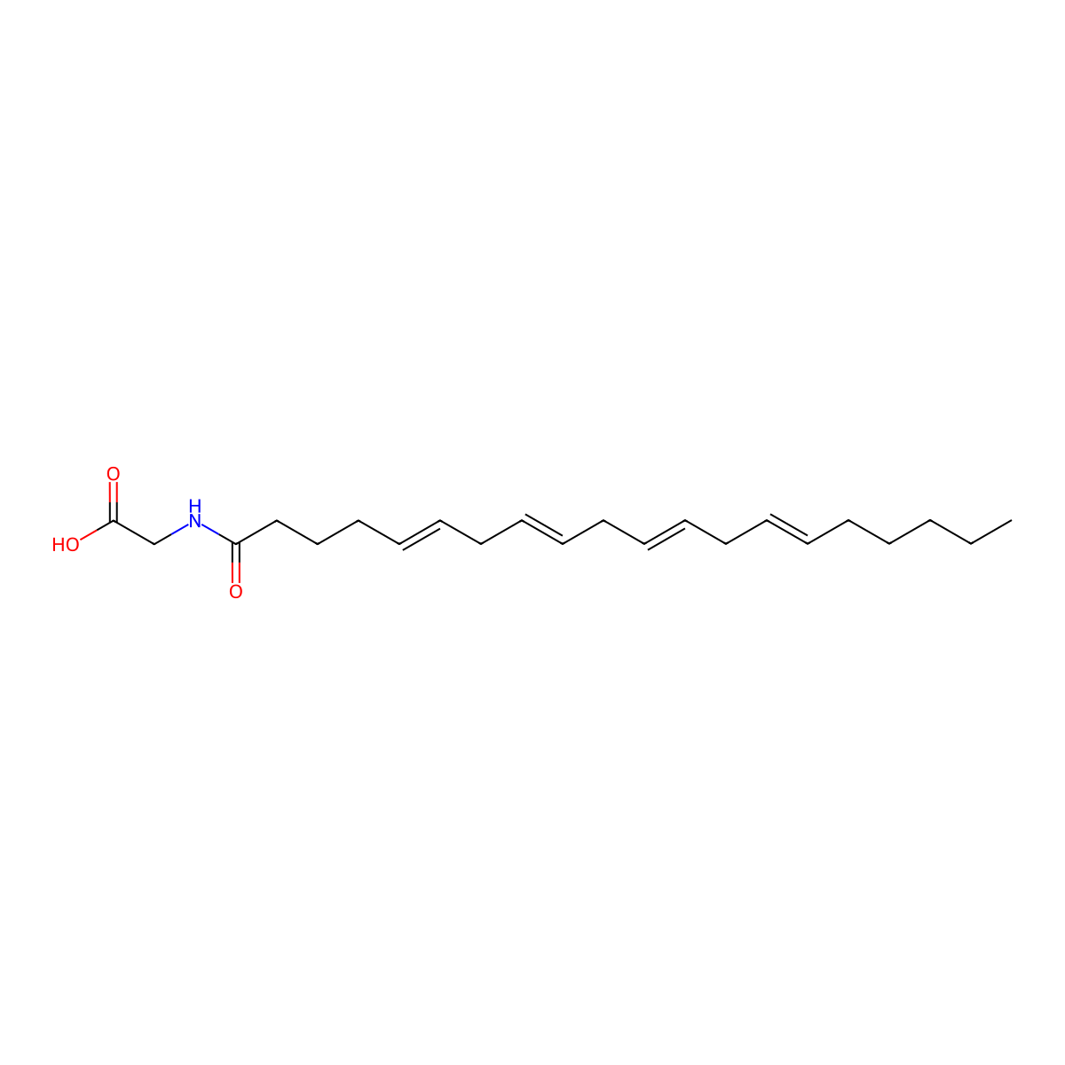 N-Arachidonoyl glycine molecular structure, CAS 179113-91-8
