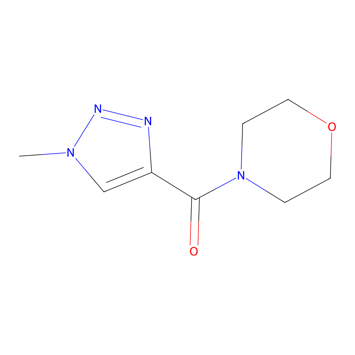 4-(1-methyl-1H-1,2,3-triazole-4-carbonyl)morpholine molecular structure, CAS 1791134-52-5