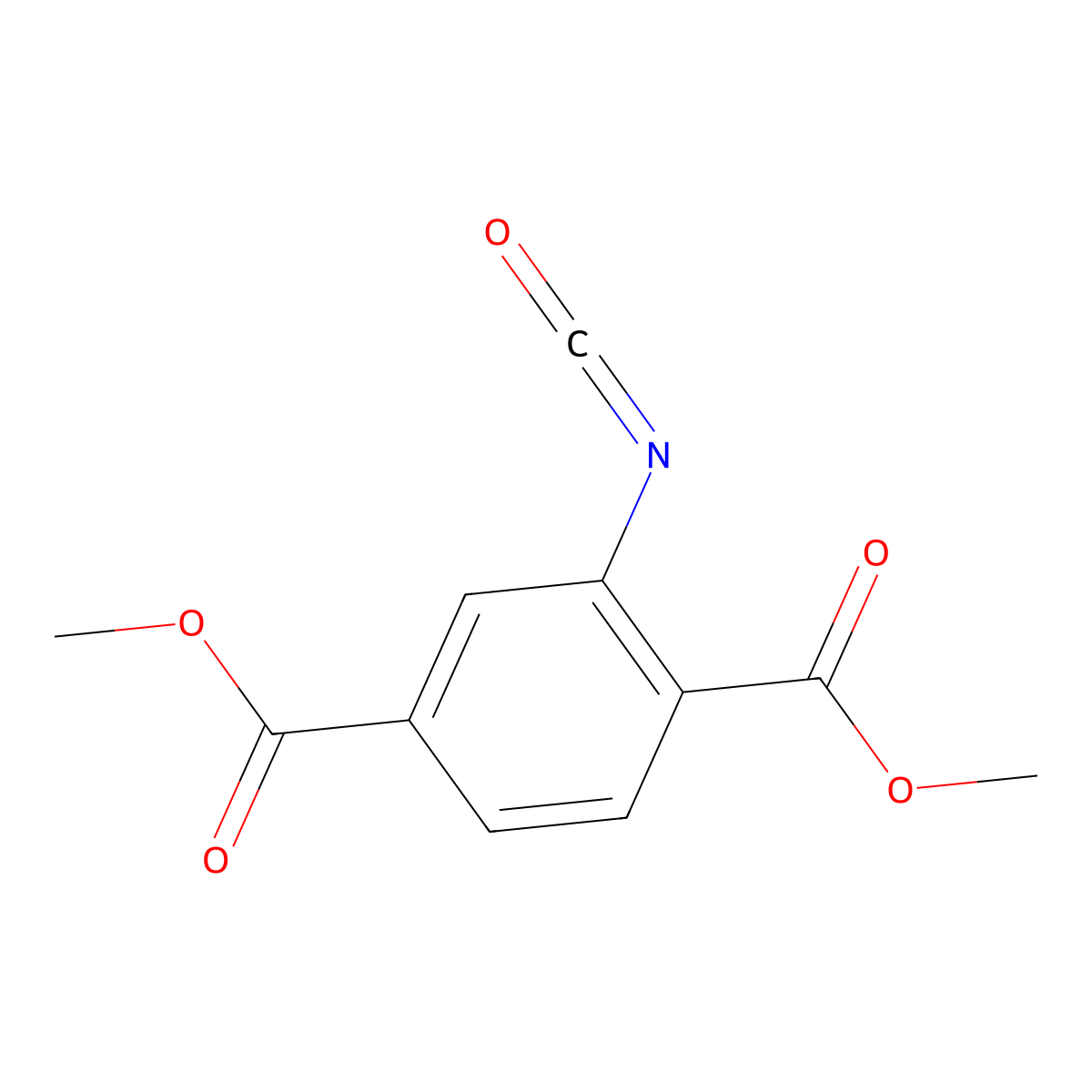 Dimethyl 2-isocyanatoterephthalate molecular structure, CAS 179114-94-4