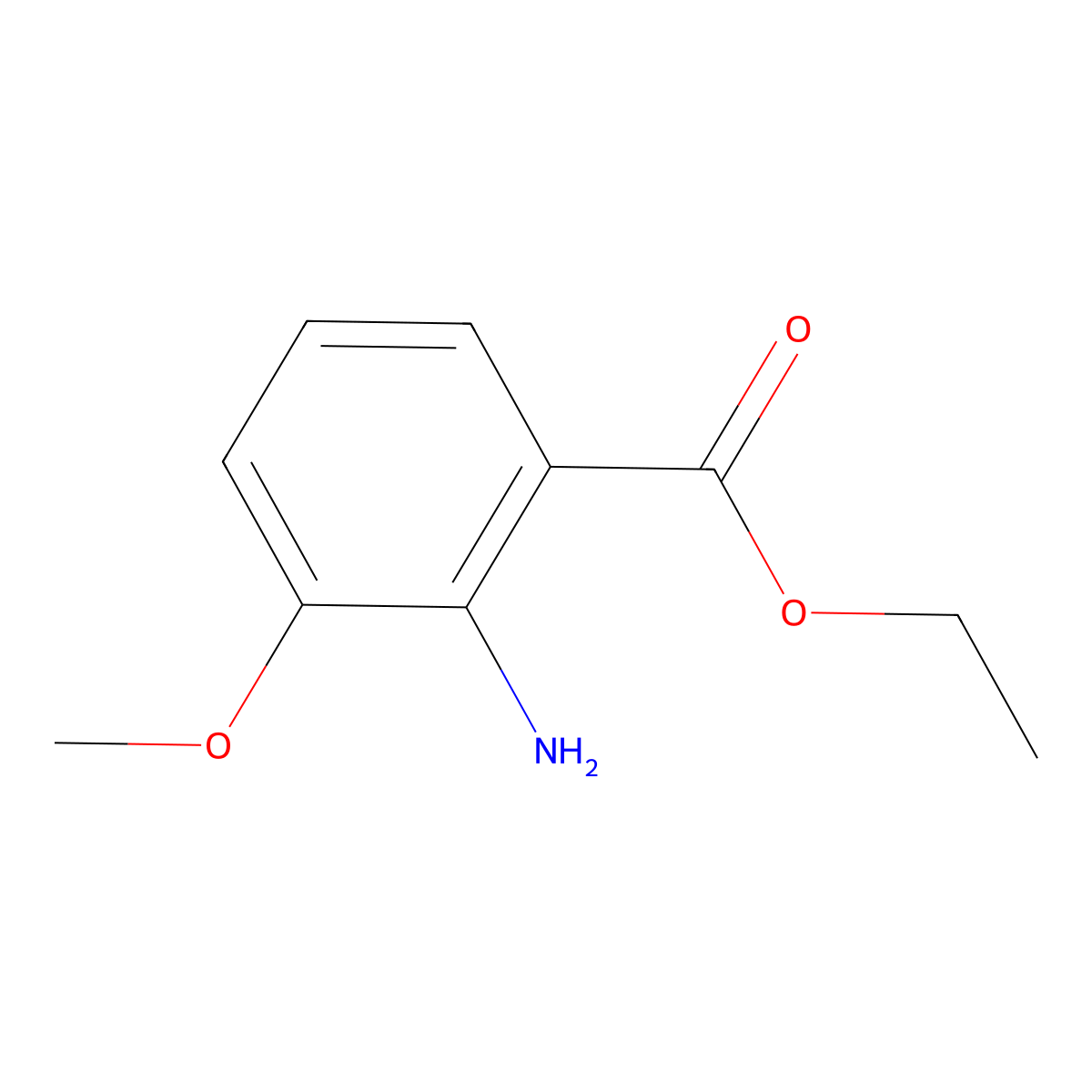 Ethyl 2-amino-3-methoxybenzoate molecular structure, CAS 179115-17-4